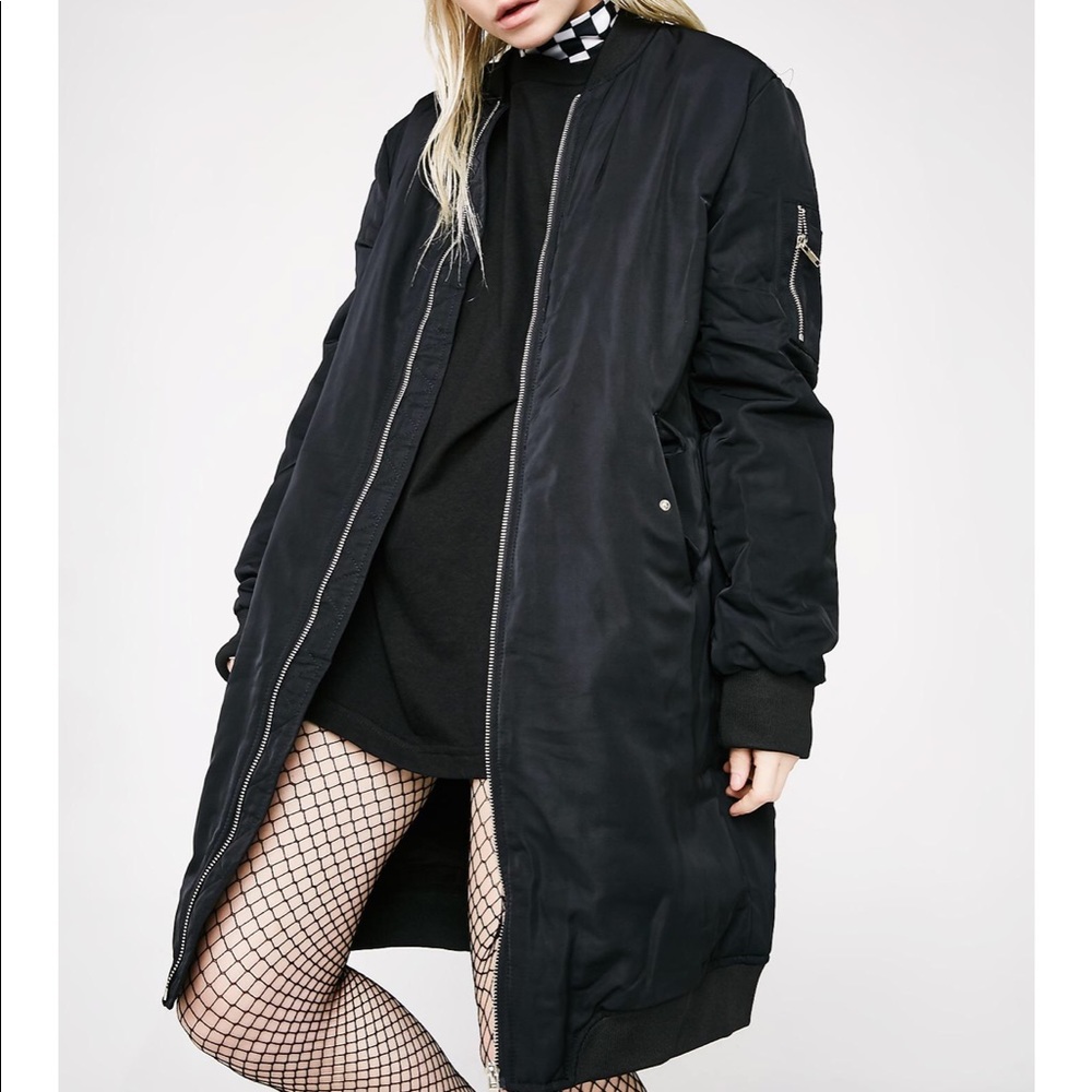 Dolls kill long bomber jacket - Picture 1 of 7